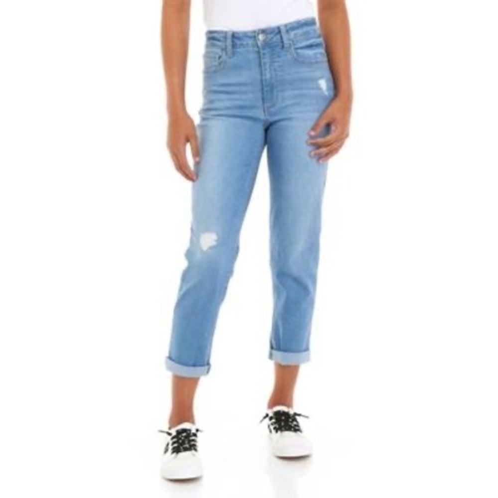 Imperial Star Big Girls High Rise‎ Mom Jeans - Ina Wash - Size 14